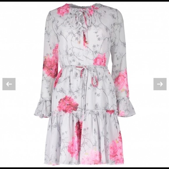ted baker grey floral dress